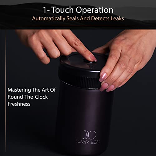 Upgraded 1.2L Stainless Steel Coffee Canister with Automatic Vacuum Sealing