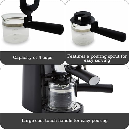 IMUSA 4-Cup Glass Carafe with Black Handle