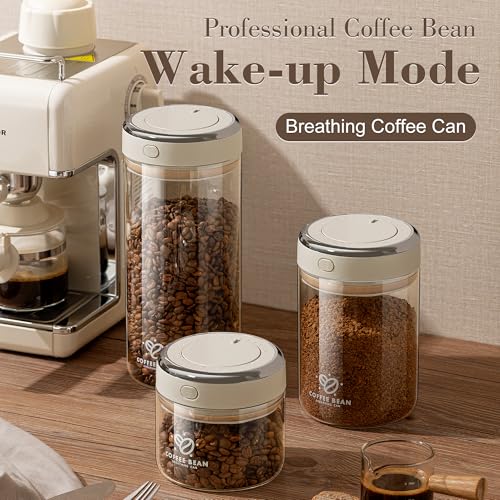 Coffee Bean Storage Container with One-way Valve Airtight Lid Date Tracker for Fresh Food Storage
